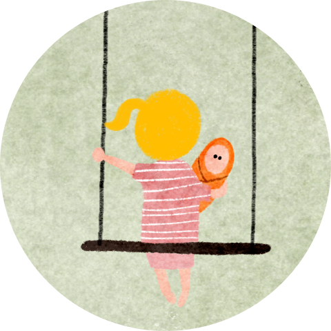 Sluitzegel rond schommel meisje | 25 stuks